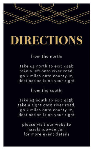 Deco Glam Foil Direction Cards