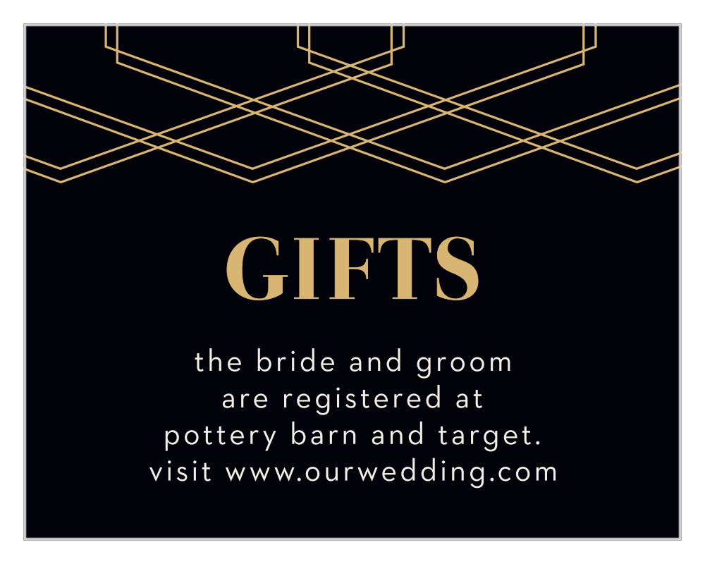 Deco Glam Foil Registry Cards