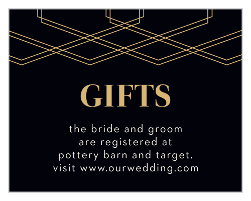 Deco Glam Foil Registry Cards