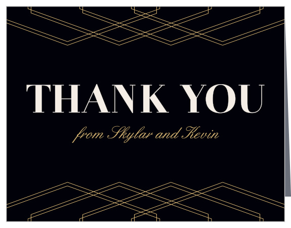 Deco Glam Foil Wedding Thank You Cards