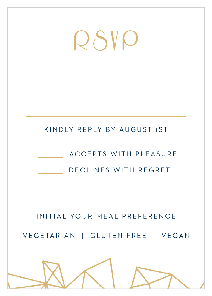 Modern Deco Foil Response Cards