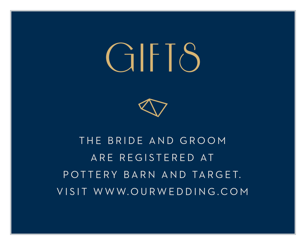 Modern Deco Foil Registry Cards