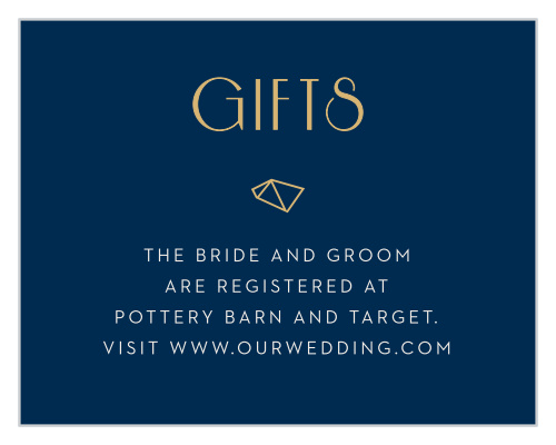 Modern Deco Foil Registry Cards