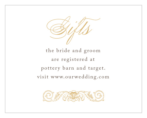 Lace Couture Foil Registry Cards
