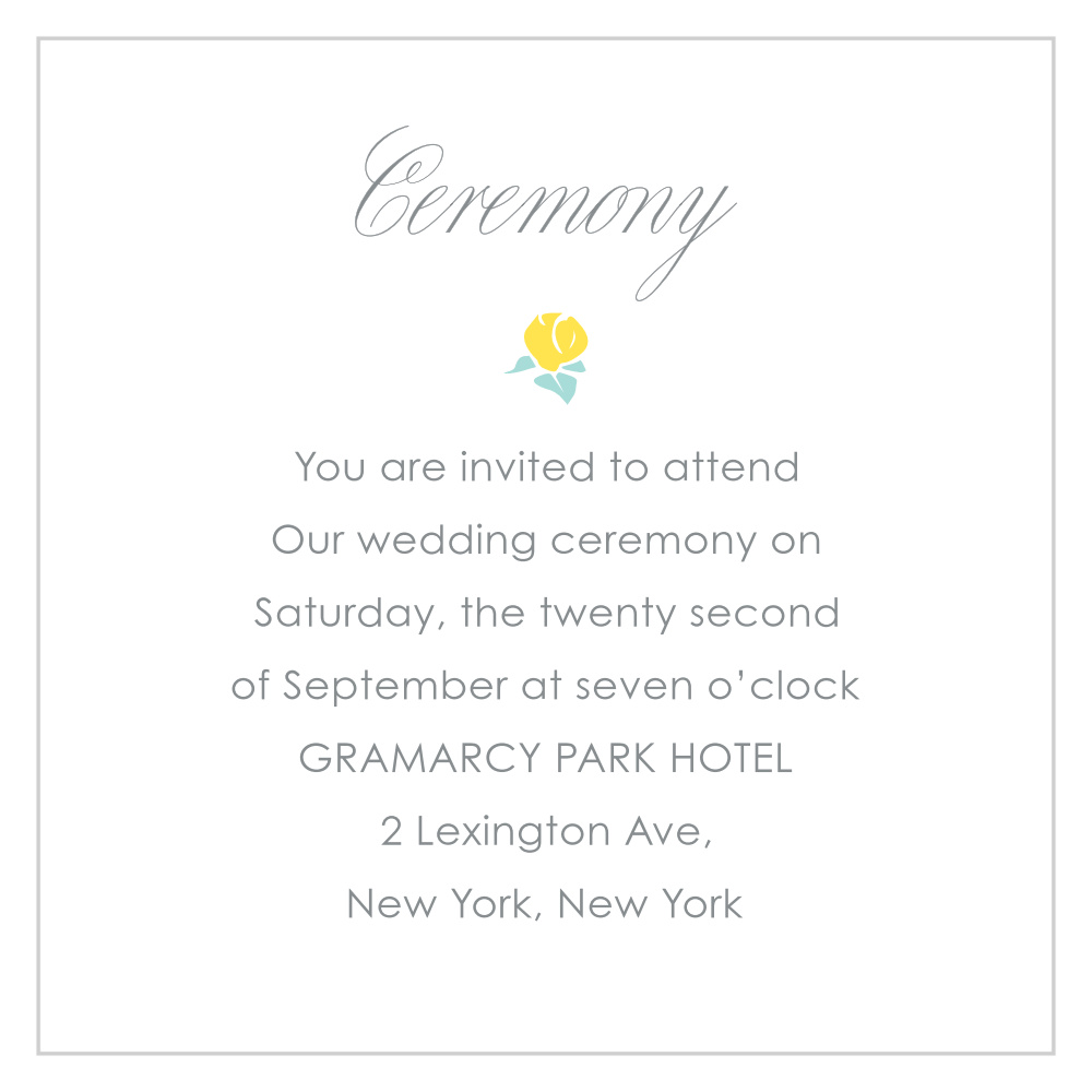 Say Yes Ceremony Cards