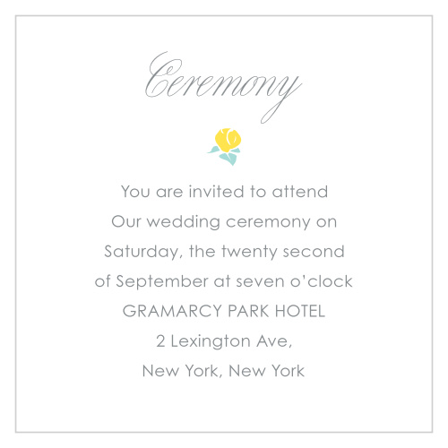 Say Yes Ceremony Cards