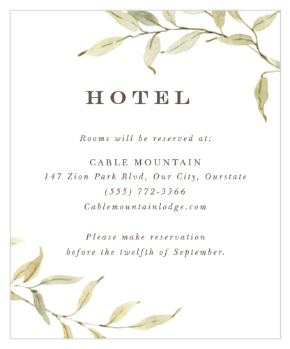 Vintage Classic Accommodation Cards