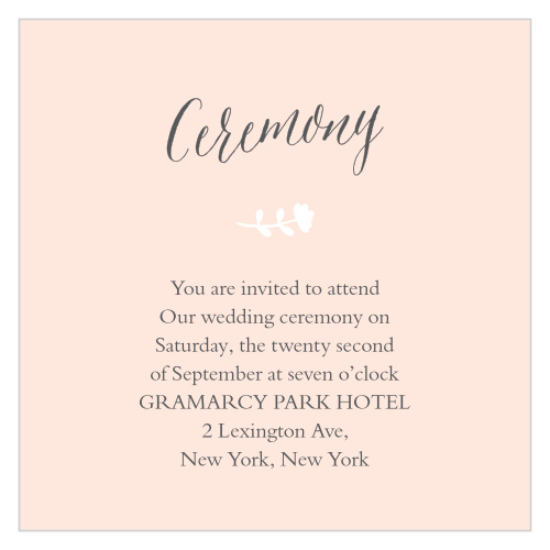 Sweet Bloom Ceremony Cards