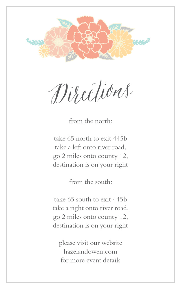 Sweet Bloom Direction Cards