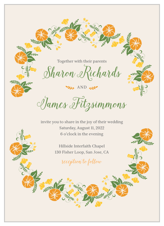 Your guests will adore the Vintage Blossom Wedding Invitations once they receive them.