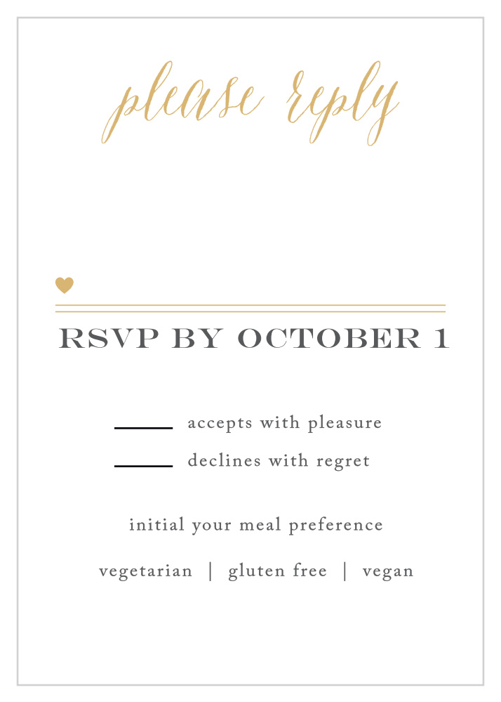 Rustic Chic Foil Response Cards