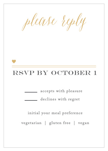 Rustic Chic Foil Response Cards