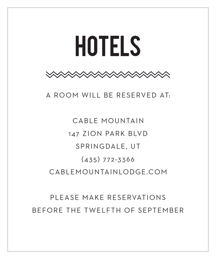 Travel in Style Accommodation Cards