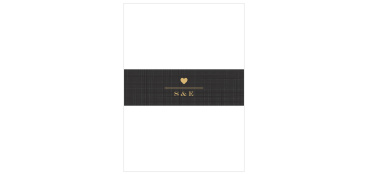 Rustic Chic Foil Wedding Belly Bands