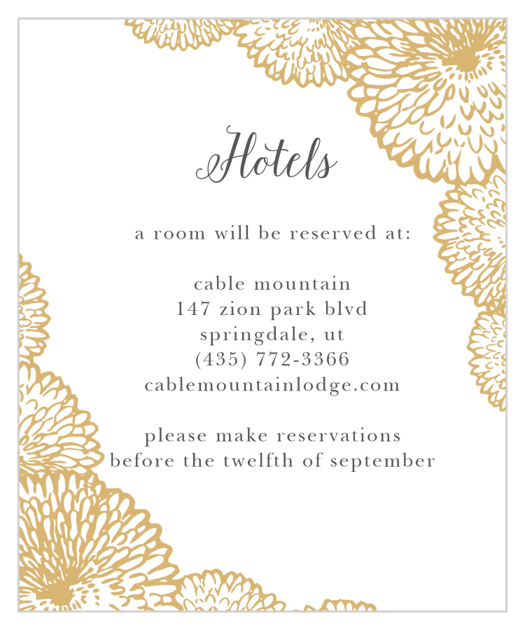 Full Bloom Foil Accommodation Cards