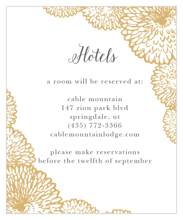 Full Bloom Foil Accommodation Cards