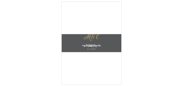 Full Bloom Foil Wedding Belly Bands