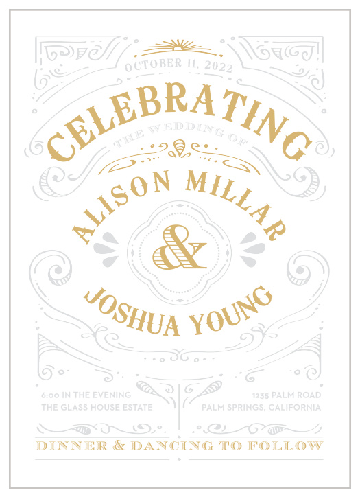 Your wedding will be one of the single happiest moments of your life; our Cheerful Celebrations Foil Wedding Invitations are perfect for sharing that sentiment with your loved ones.