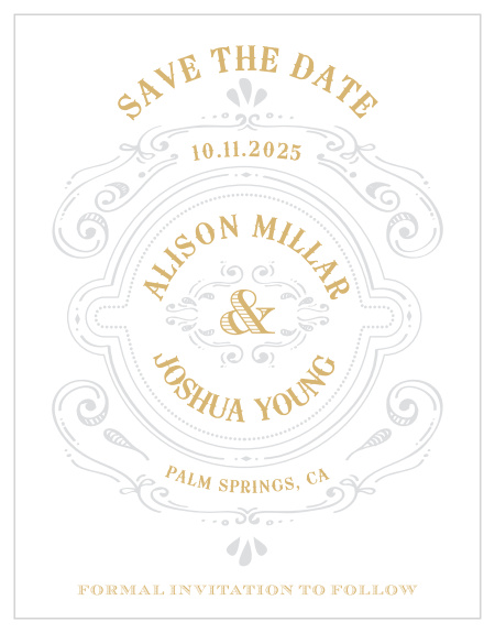 Cheerful Celebrations Foil Save-the-Date Magnets are essential for ensuring that your guests mark their calendars well in advance of your special day.