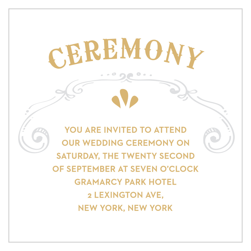 Cheerful Celebrations Foil Ceremony Cards