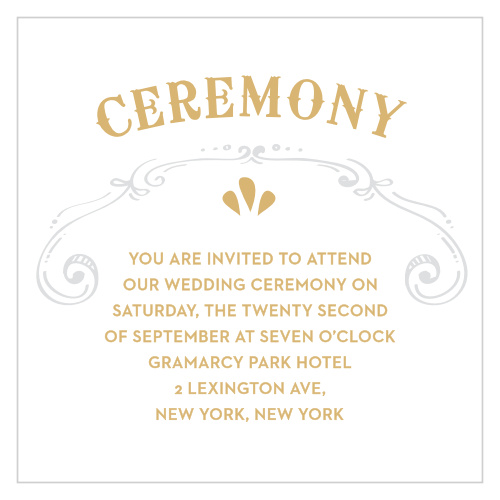 Cheerful Celebrations Foil Ceremony Cards