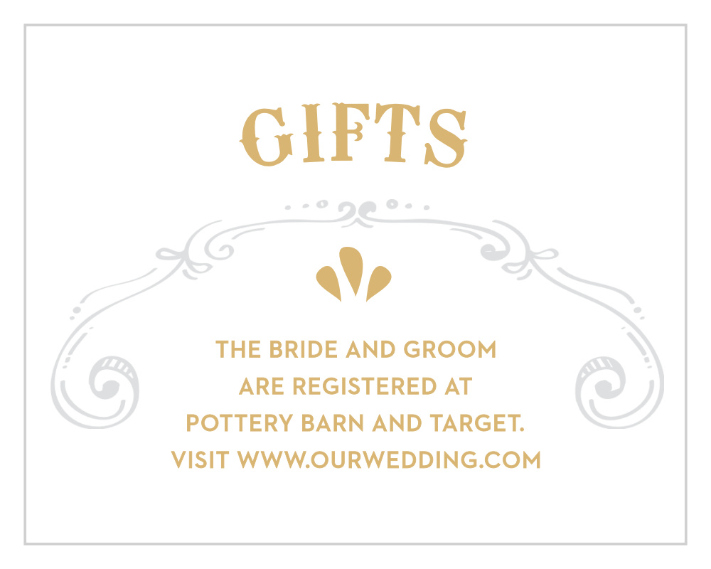 Cheerful Celebrations Foil Registry Cards