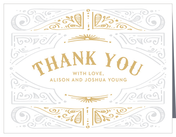 Cheerful Celebrations Foil Wedding Thank You Cards