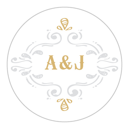Cheerful Celebrations Foil Wedding Stickers