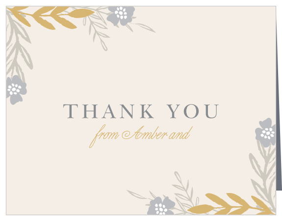 Glimmering Garland Foil Thank You Cards are perfect for expressing what you need to once the festivities have come to a close.