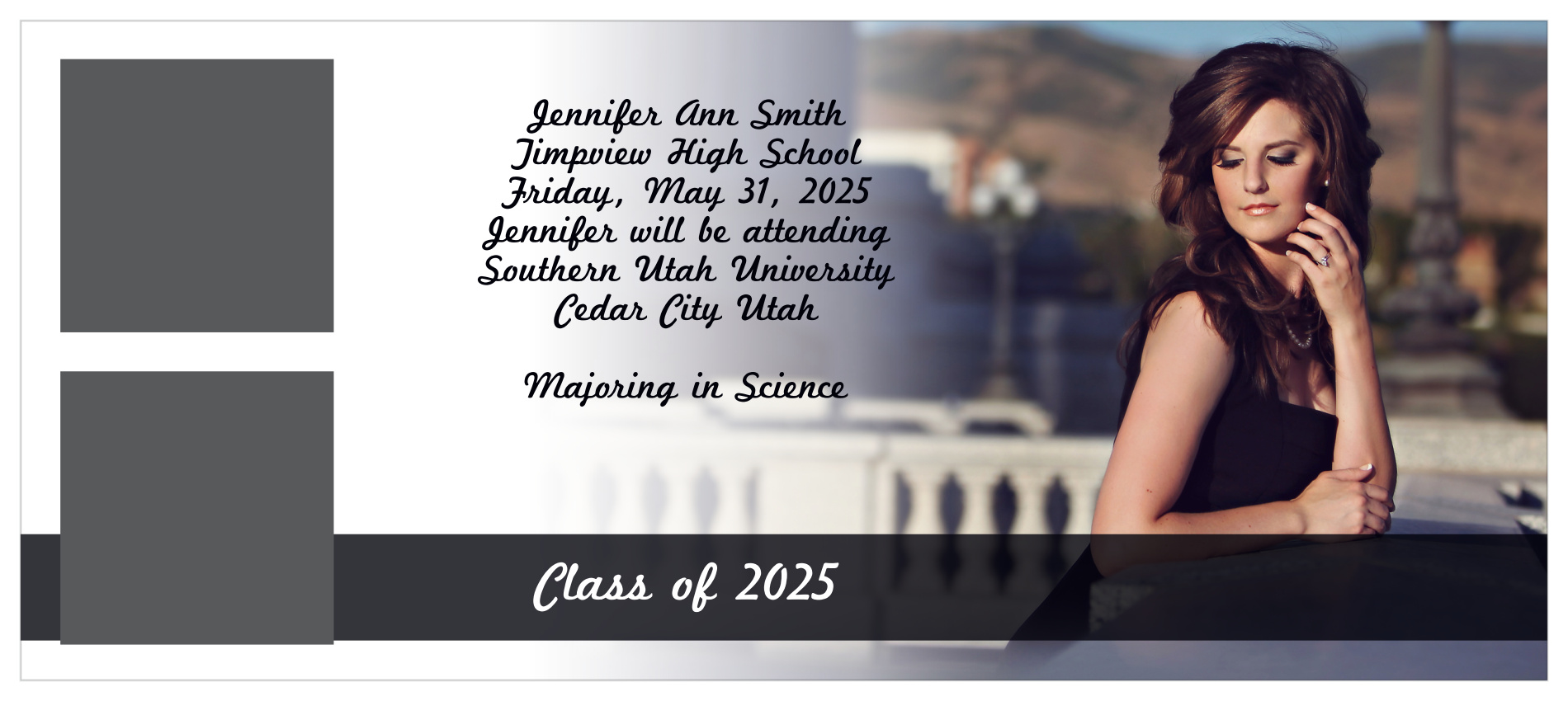 Photo Fade In Graduation Announcements