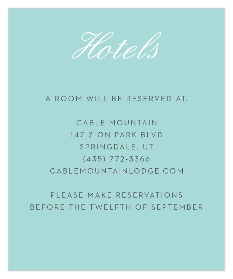 Note Home Accommodation Cards