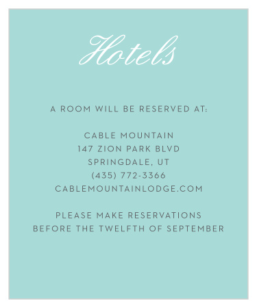 Note Home Accommodation Cards