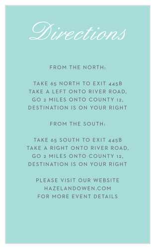 Note Home Direction Cards