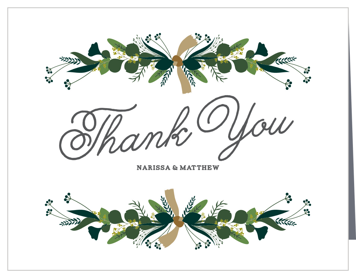 Hanging Garland Wedding Thank You Cards