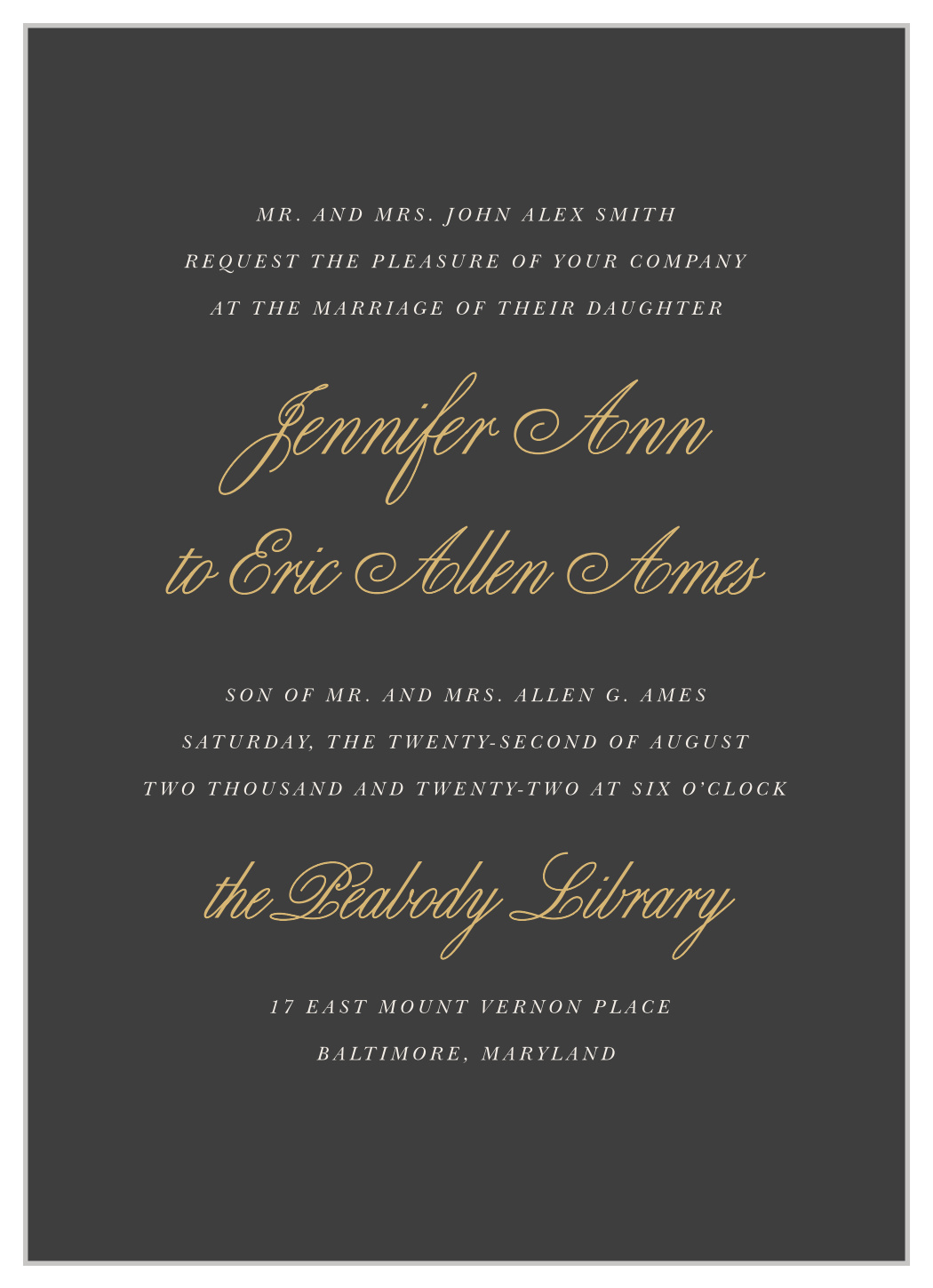 Modern Forever Foil Wedding Invitations