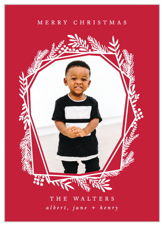 Modern and a touch classic, the Pine Frame Photo Christmas Cards are perfect to share your warm wishes this Christmas season!