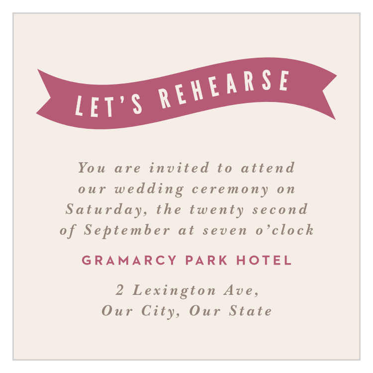 Ribbons & Confetti Rehearsal Cards