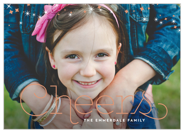 Show your holiday cheer with the Sparkle Cheer Photo Holiday Cards.