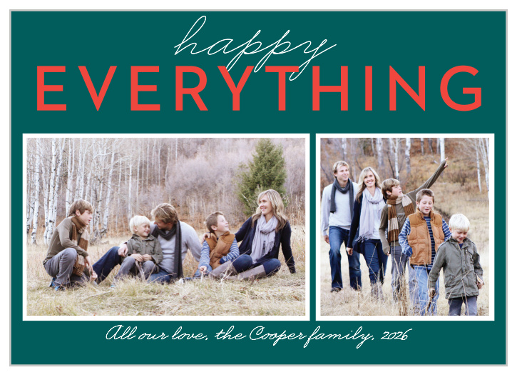 Choose a clean design with our Windows Photo Holiday Cards.