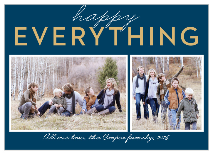 Choose a clean design with our Windows Foil Photo Holiday Cards. 