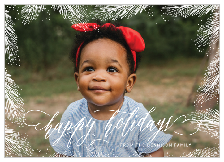 A white Christmas will be what your friends and family will be dreaming of when they receive the White Christmas Photo Christmas Cards this holiday season.