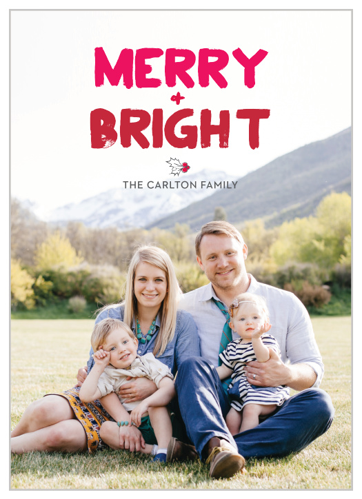 The Merry & Bright Photo Holiday Cards use your photo in combination with a bright and cheery greeting to share your holiday joy with style!