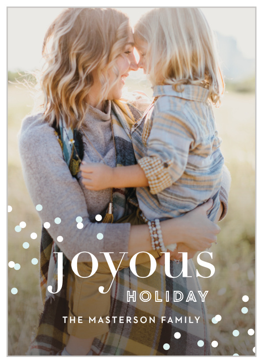 The Modern Confetti Photo Holiday Cards are the must have greeting cards! 
