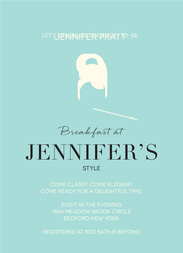 Classic Breakfast Bridal Shower Invitations