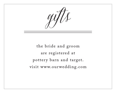 Rustic Chic Registry Cards