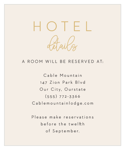 Now & Forever Accommodation Cards