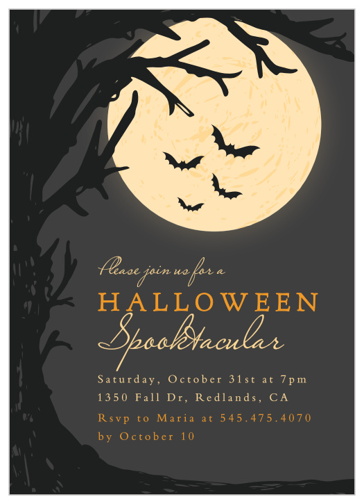 The Full Moon Halloween Party Invitations are frightfully detailed. 