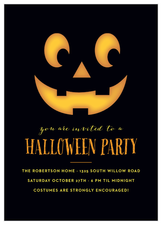 Start your Halloween party off right using the Perfect Pumpkin Halloween Party Invitations.