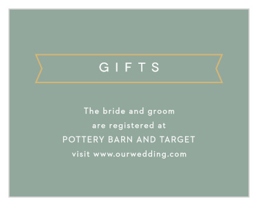Contemporary Banner Registry Cards