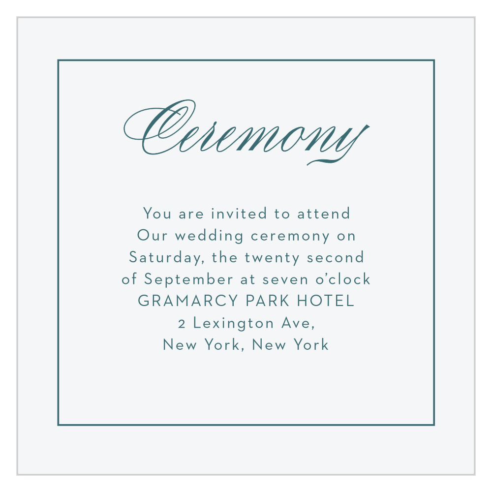 Arctic Florist Ceremony Cards